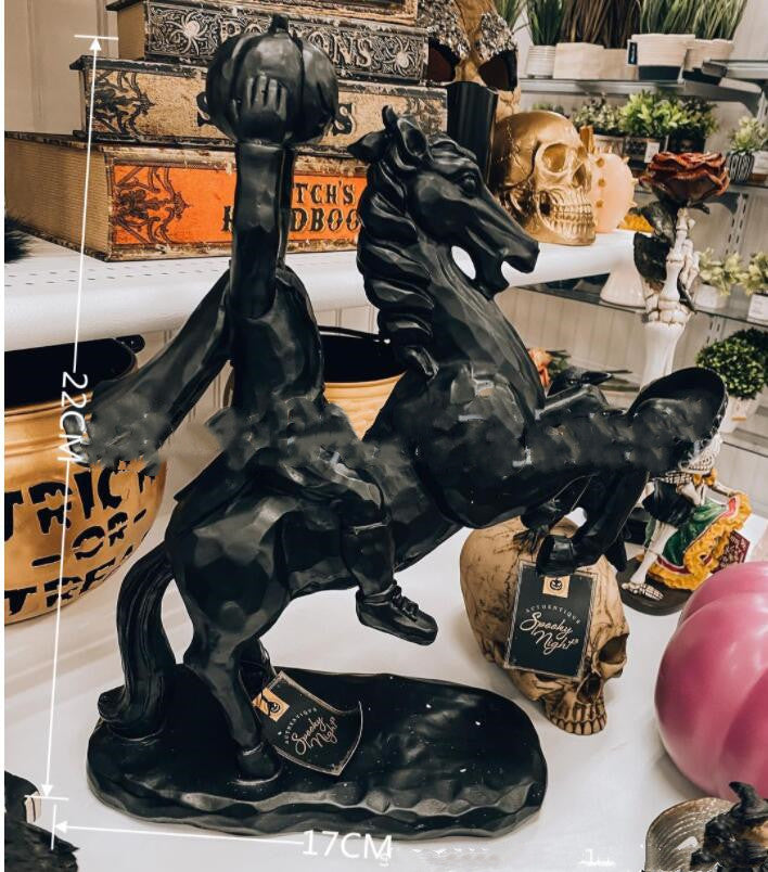 Halloween Ghost Festival Horror Party Decorations Resin Ornament Headless Horseman