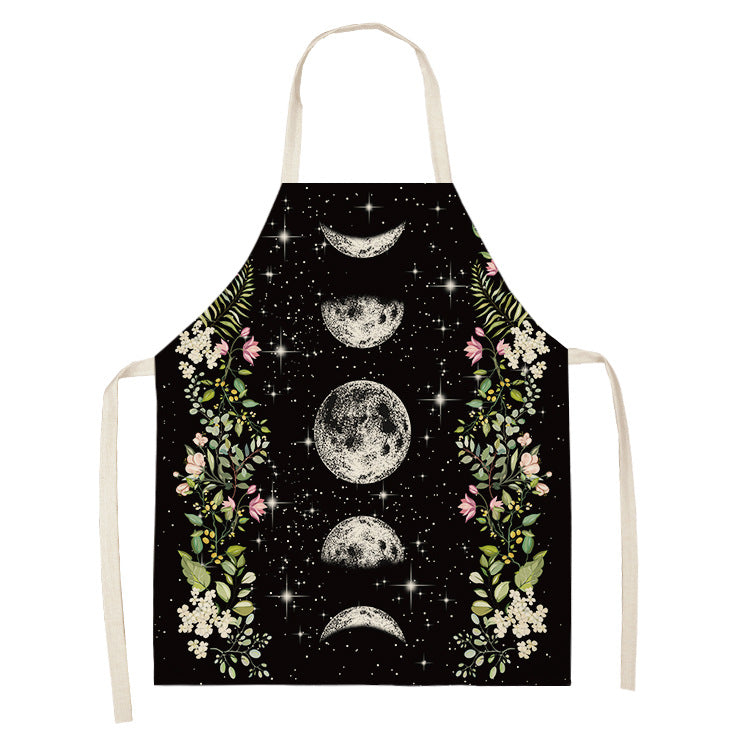 Halloween Skull Printed Cotton And Linen Apron