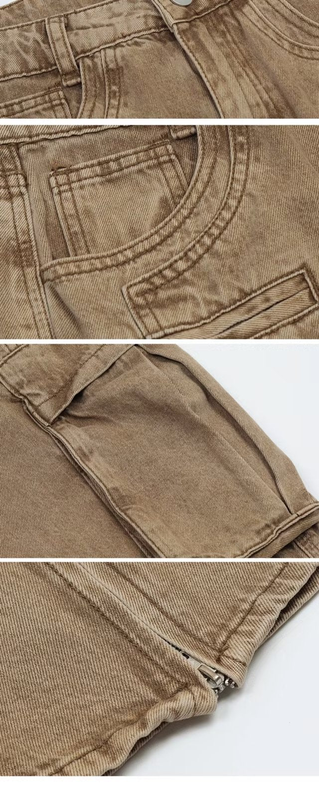 Overalls Men's And Women's Sports Loose Wide Leg Multi-pocket