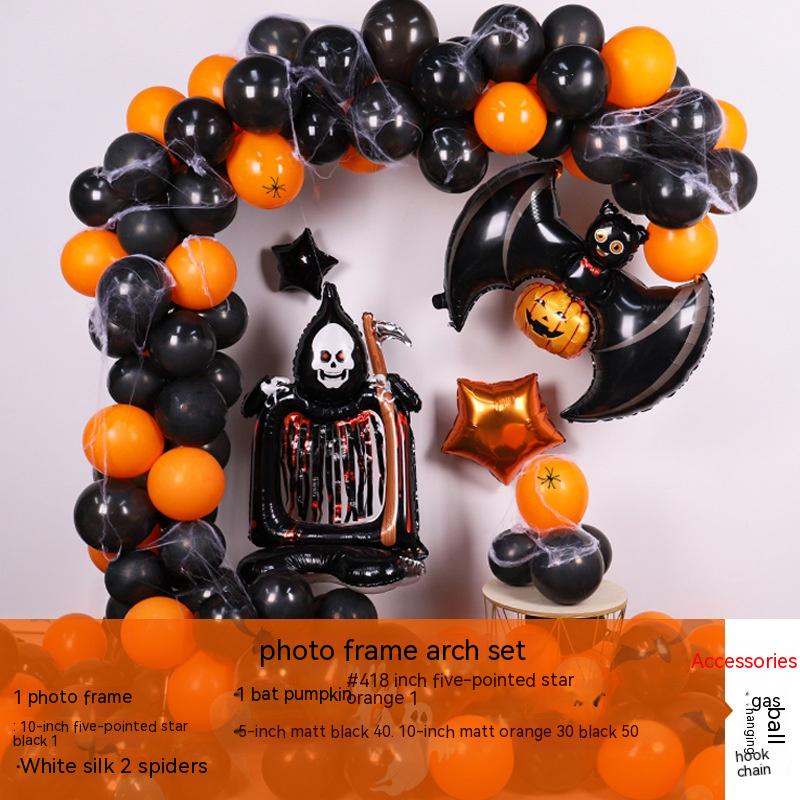 Halloween Balloon Chain Set Spider Skull