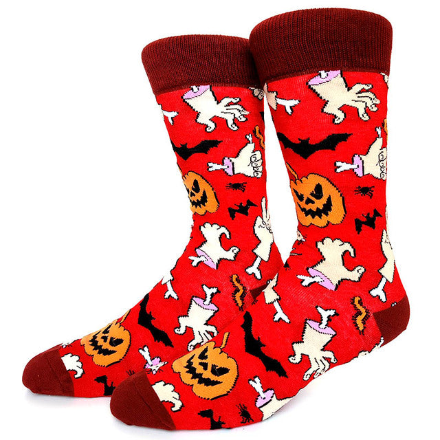 NEW Halloween Socks Pumpkin Bat Human Skeleton