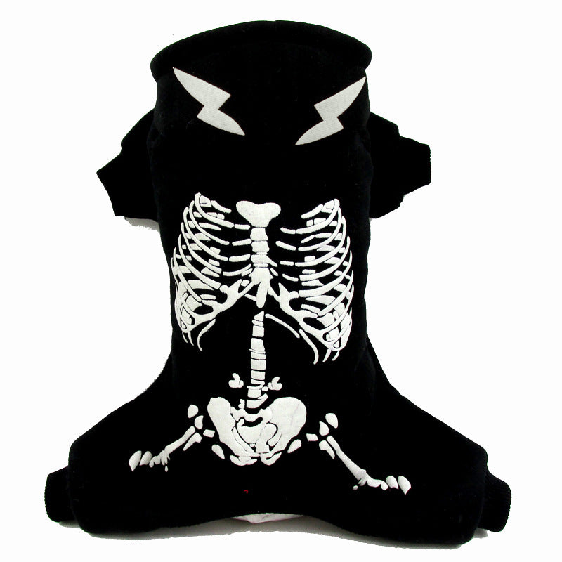 Halloween Dog Skull Print Pattern Clothes