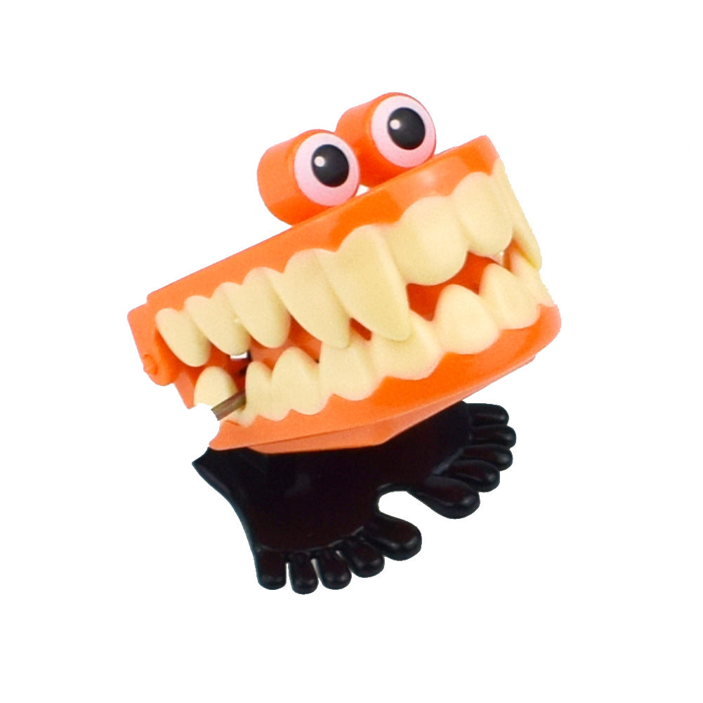 Halloween Wind Up On The Chain Jump Ghost Teeth Jumping Tooth Gift Dental Model Toy For Children Toys All Saints' Day