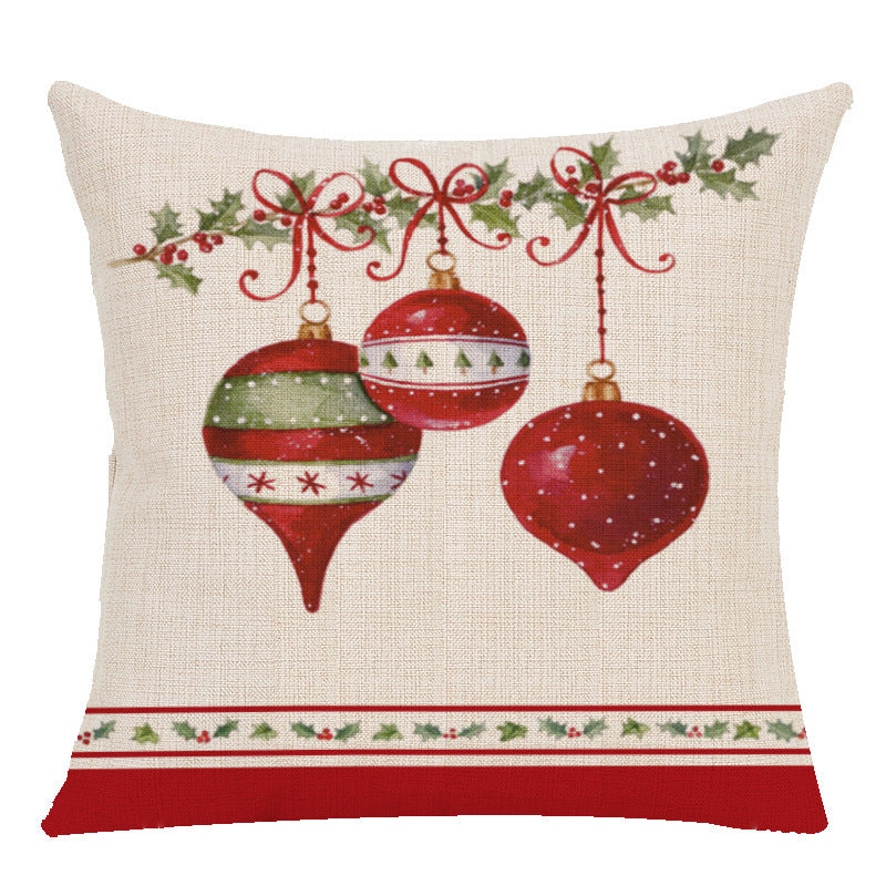 Christmas linen pillowcase