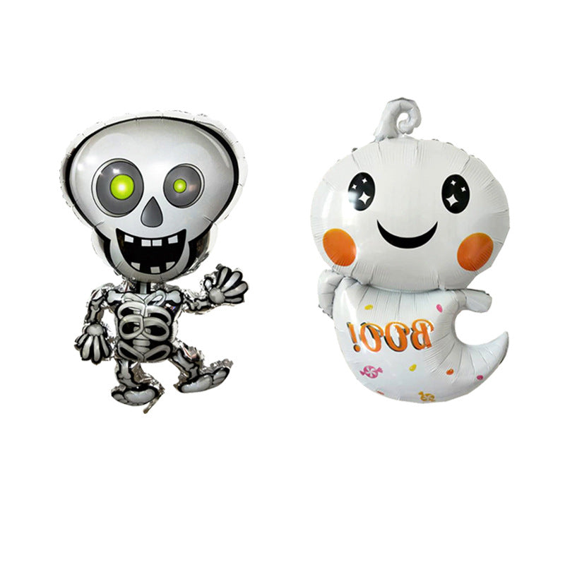 Skull pull flag spiral pendant Halloween balloon