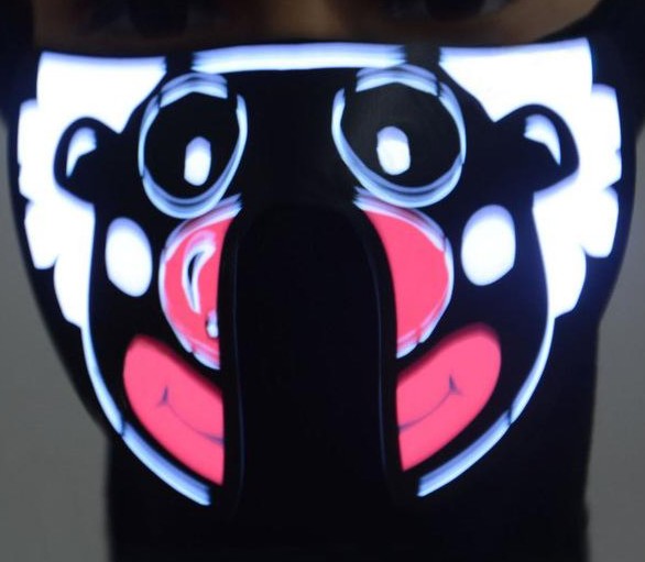Fashion Wire LED Halloween Easter Rave Mask Luminous Costume Mask Party Easter Decor Gift