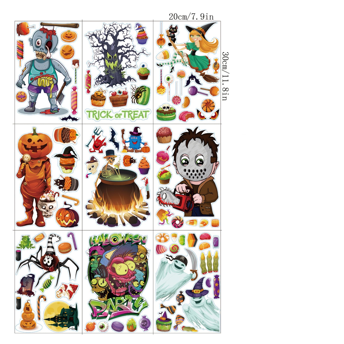 Home Fashion Printing Halloween Static Window Sticker