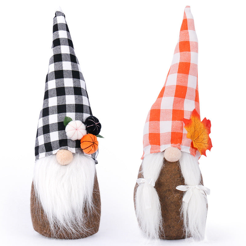 Halloween Pumpkin Doll Faceless Thanksgiving Ornament