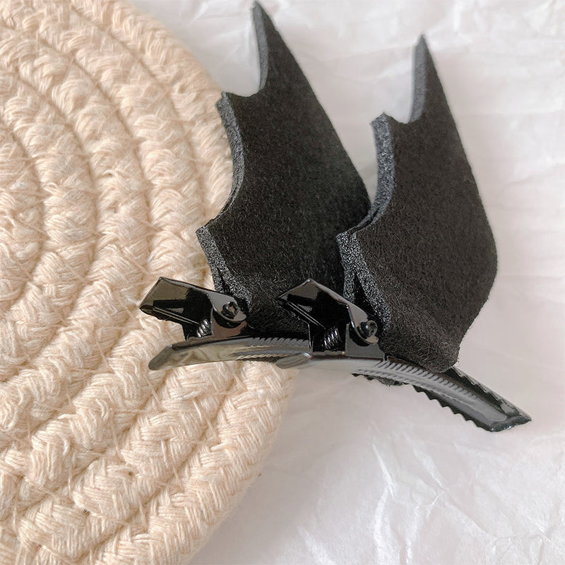 Halloween Funny Devil Black Bat Wings Hairpin