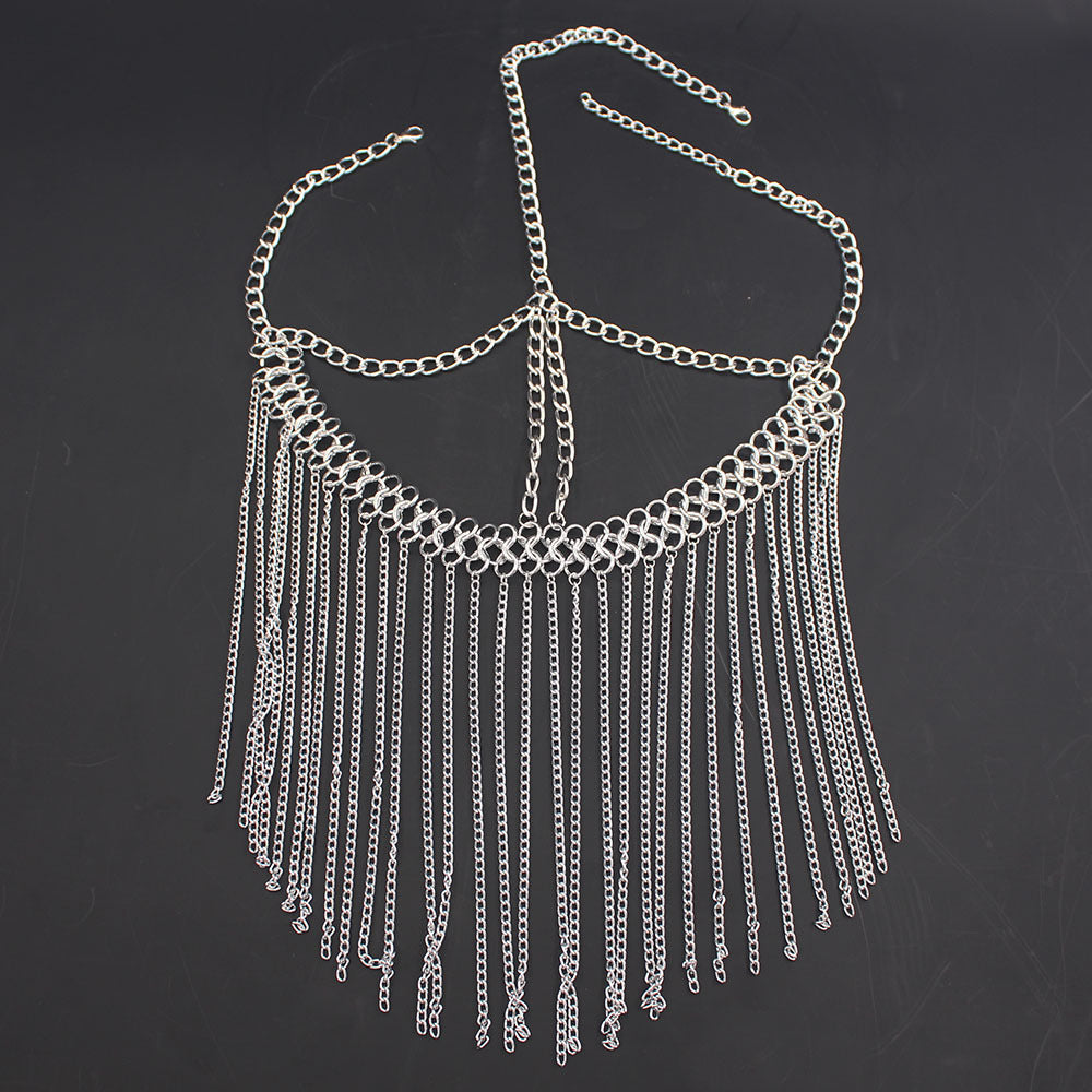 New Design Fashion Sexy Long Tassel Head Chain Halloween Headgear Mask Chain Head Chain