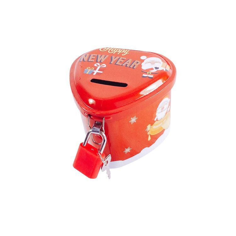 Heart-Shaped Christmas Piggy Bank Christmas Supplies School Gifts