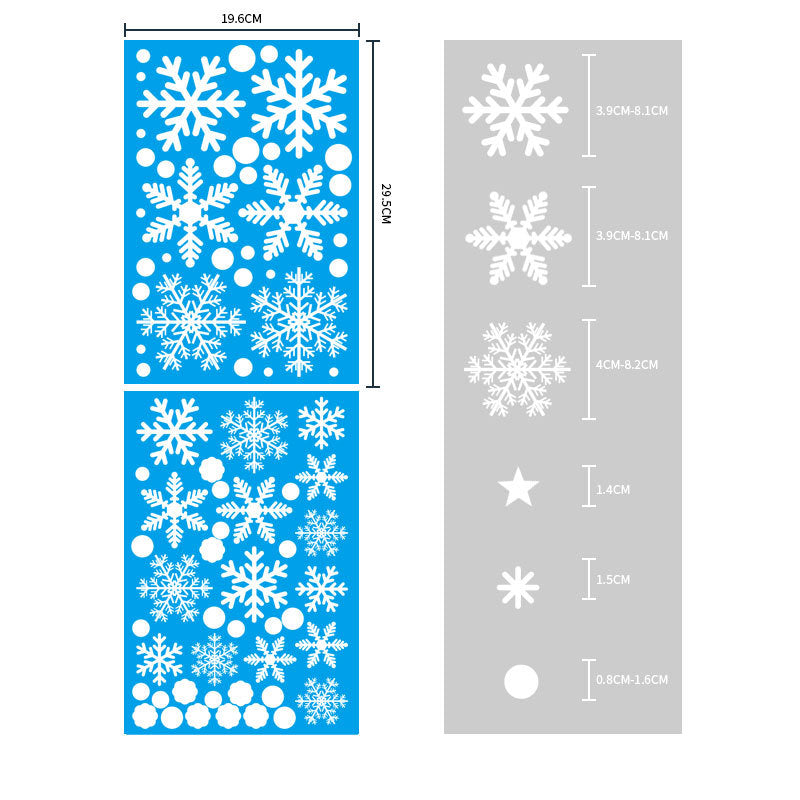 Christmas snowflake electrostatic stickers