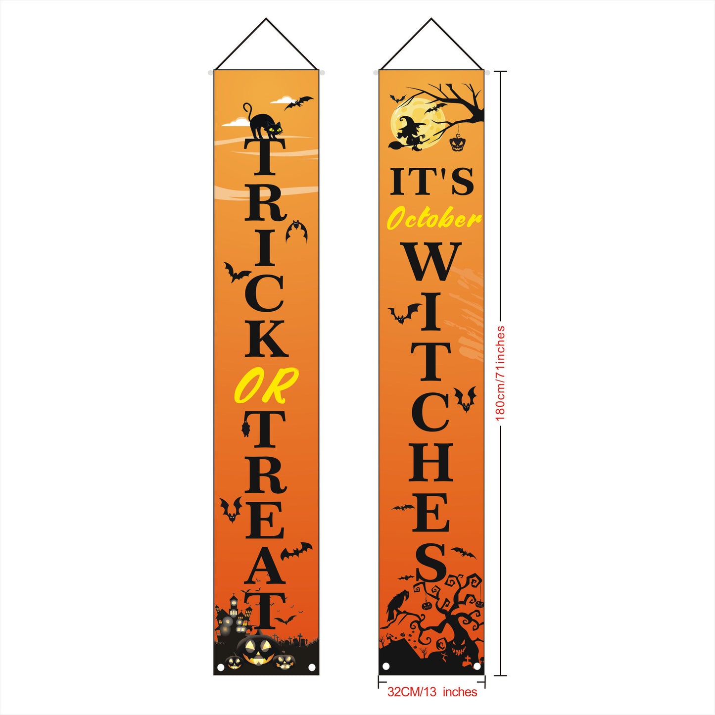 Halloween Door Curtain Couplet Banner