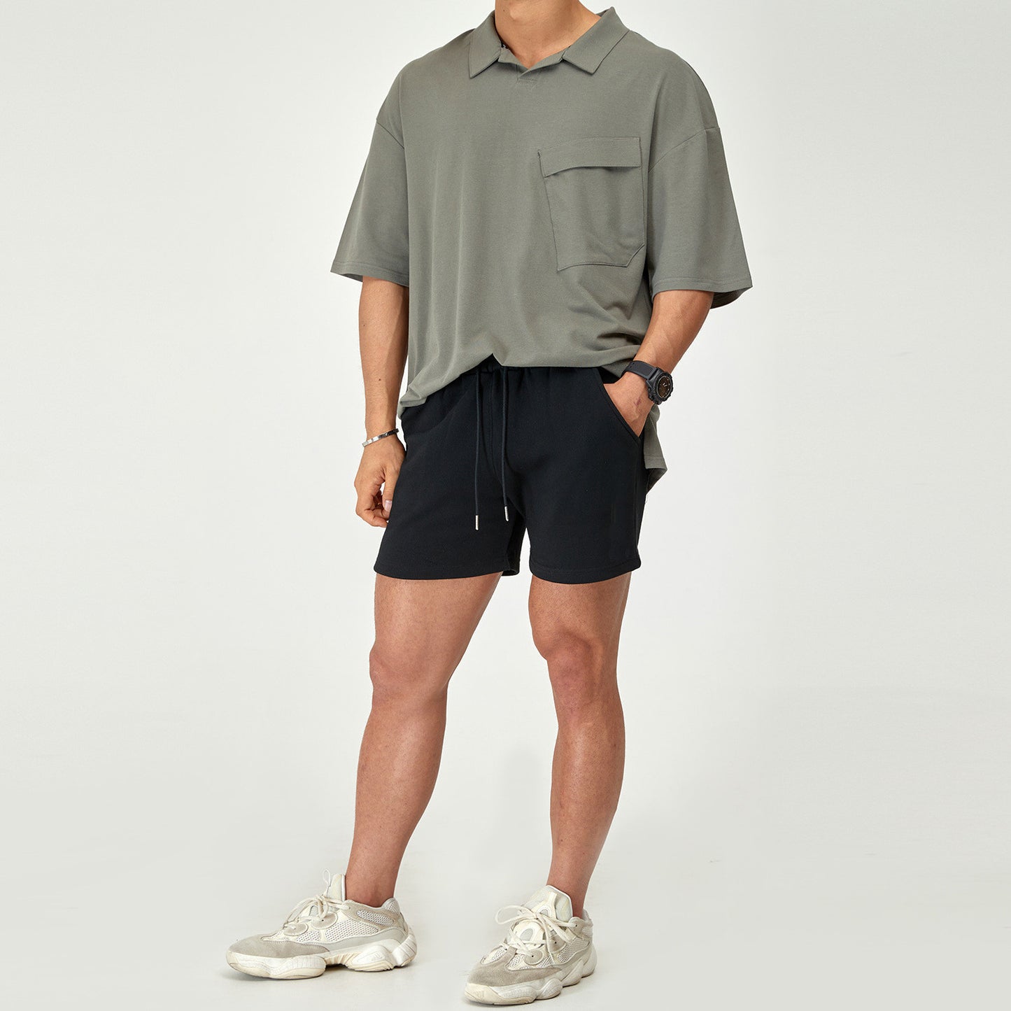 Men's Split Casual Stretch Sports Shorts