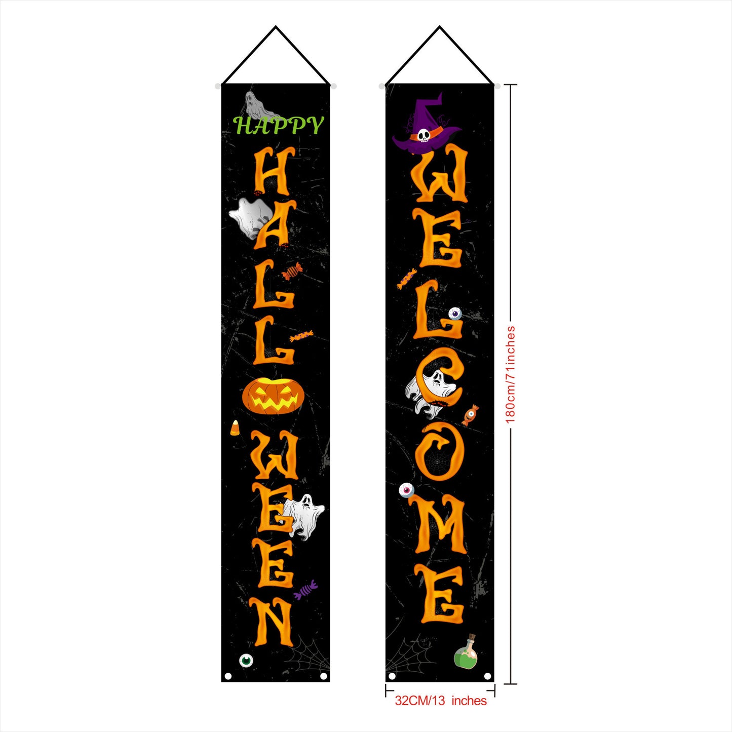 Halloween Door Curtain Couplet Banner