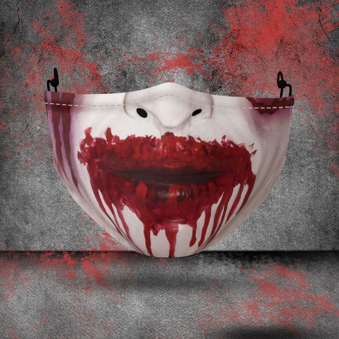 3D Halloween horror style digital printing dustproof protective mask