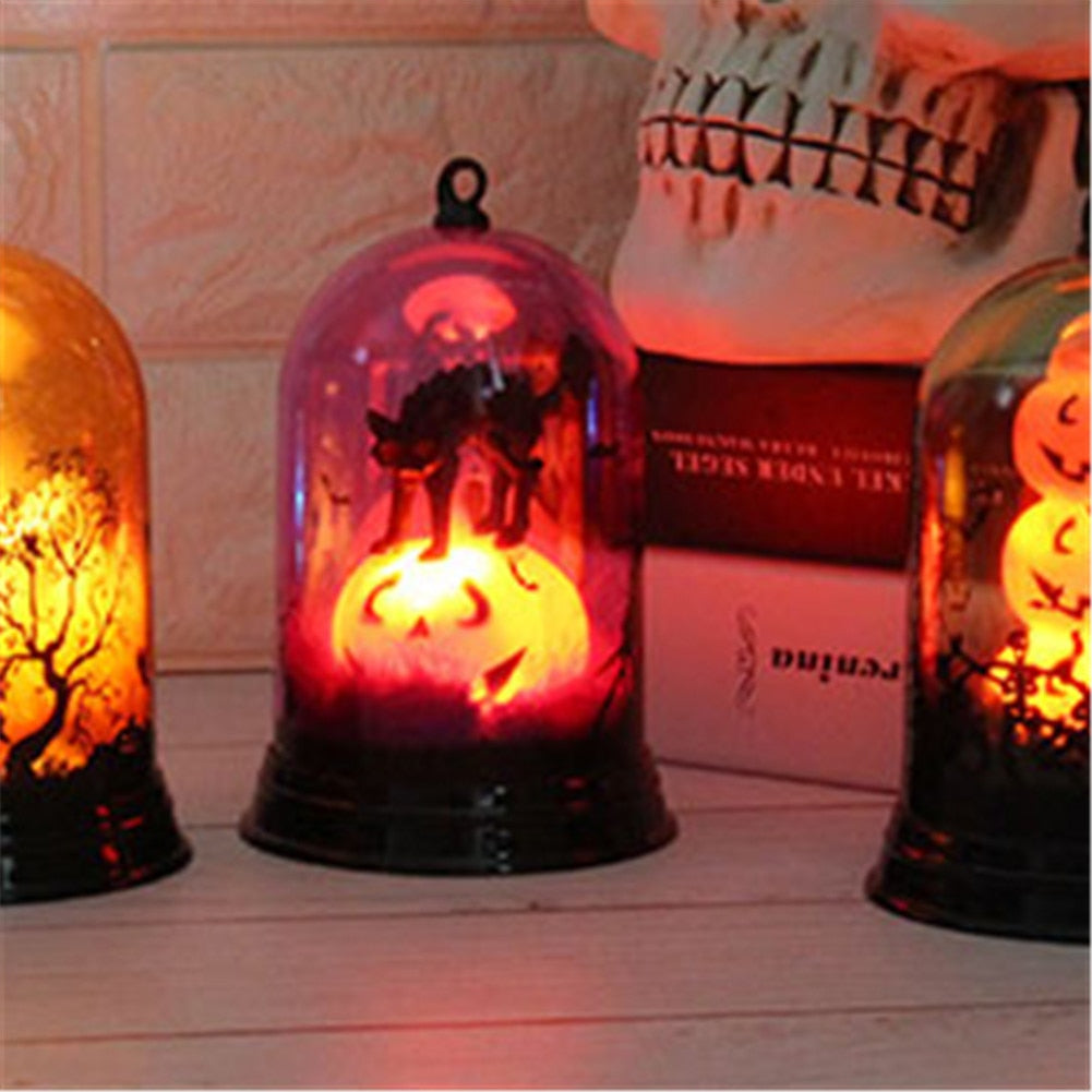 Halloween Pumpkin Lantern Witch Lamp Scene Layout Desk Decoration Pumpkin Lights Halloween Party Bar Decoration
