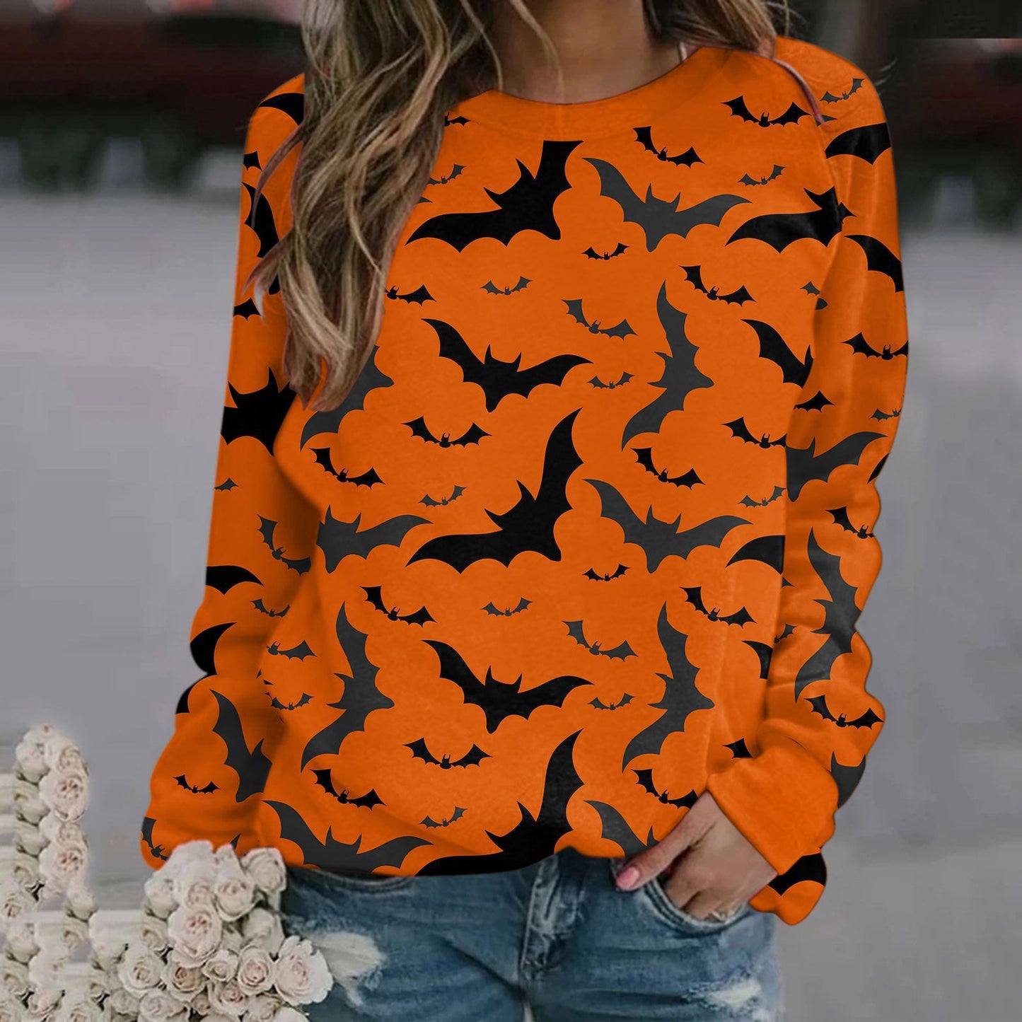 Amazon Women's New Halloween Ladies Round Neck