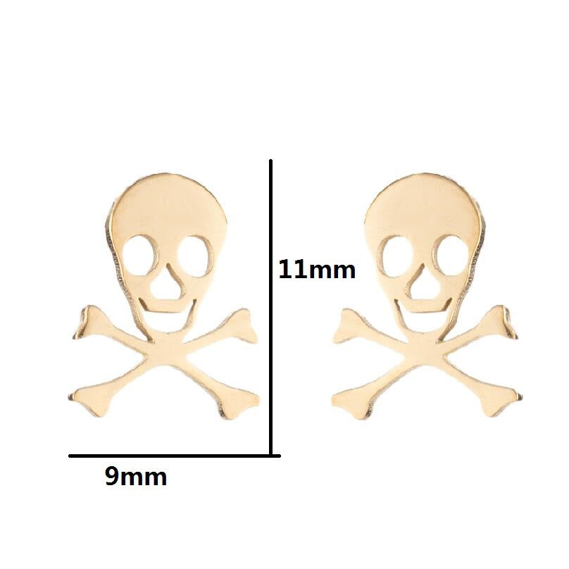Stainless Steel Halloween Horror Stud Earrings