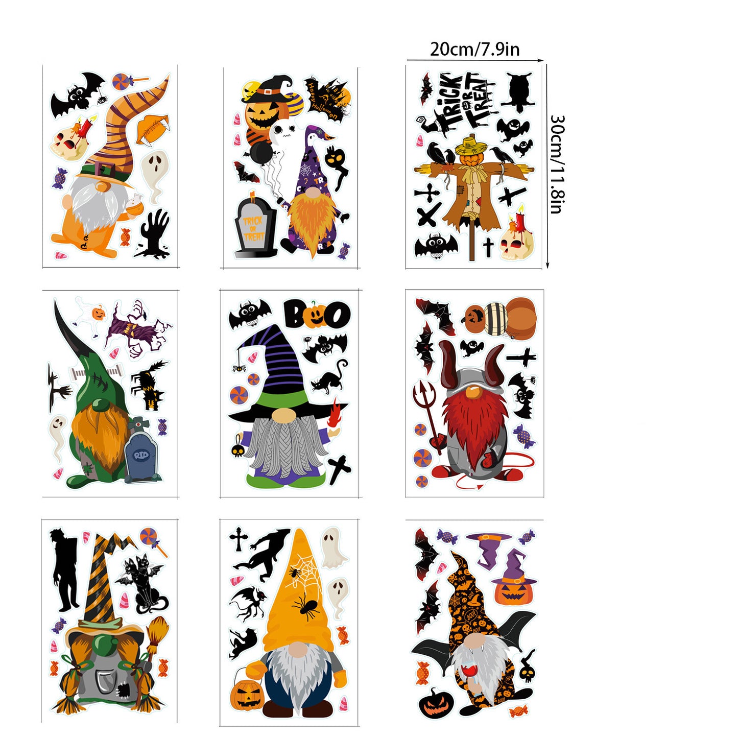 Home Fashion Printing Halloween Static Window Sticker