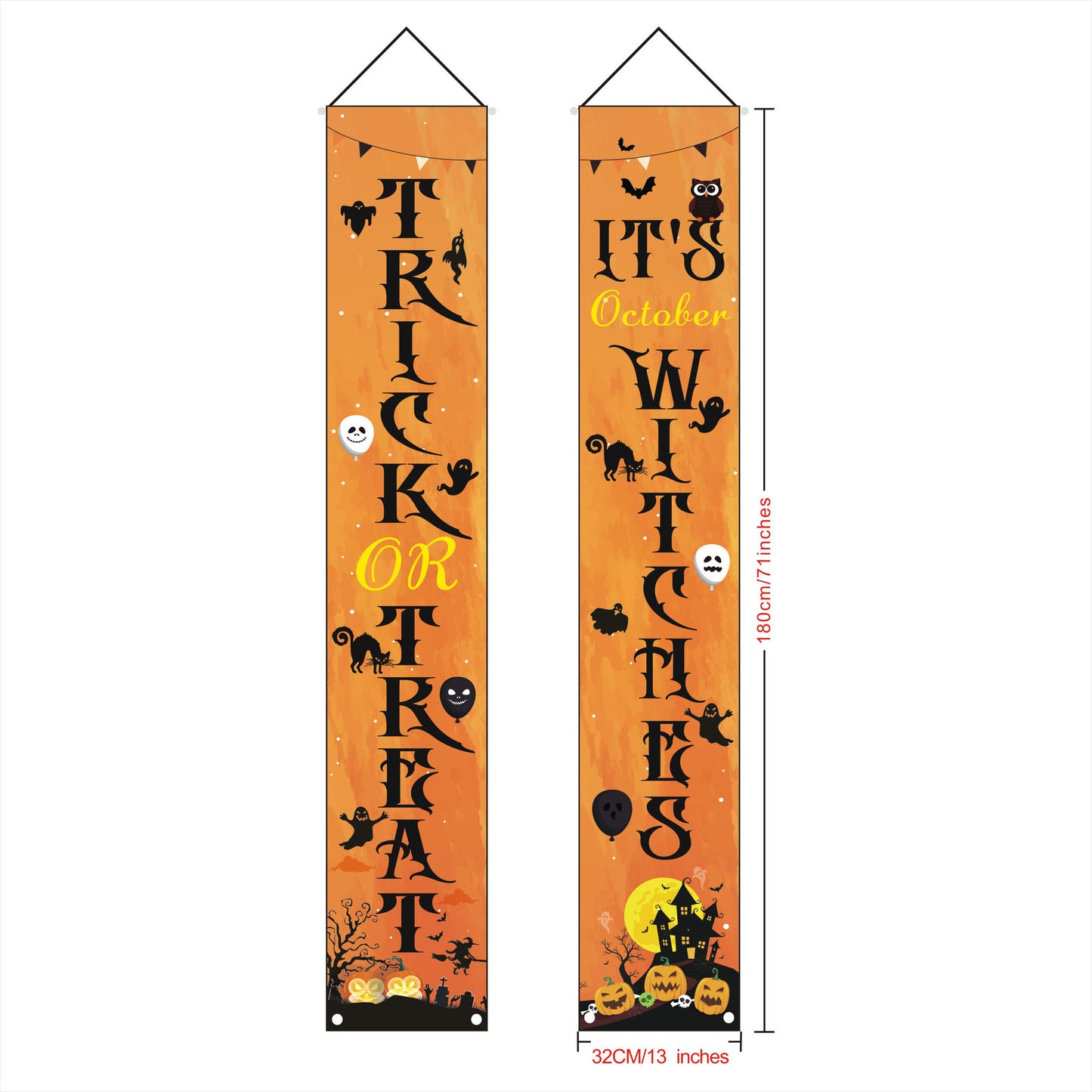 Halloween Door Curtain Couplet Banner