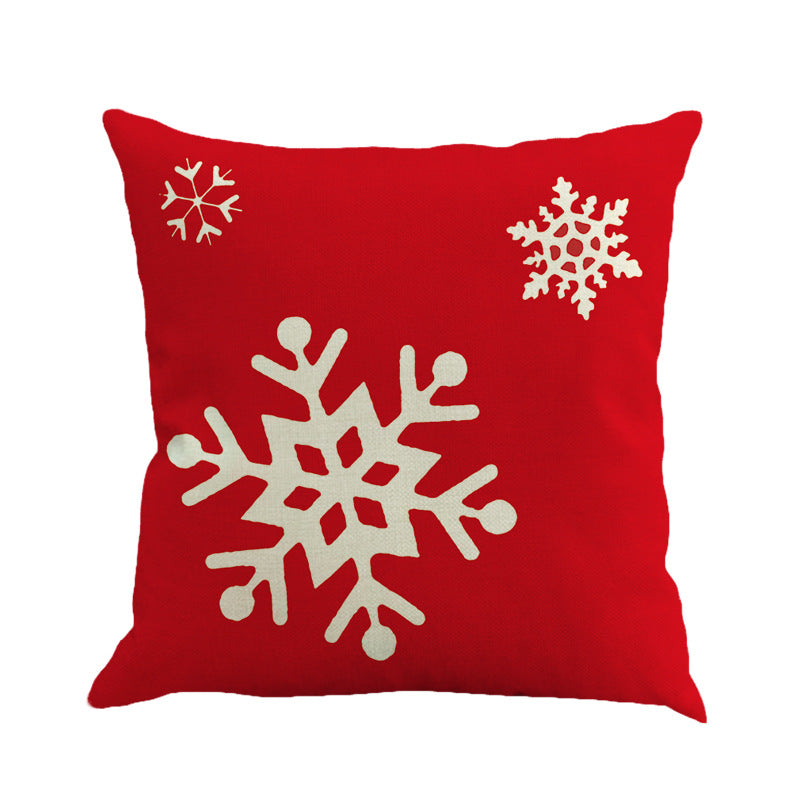 Christmas linen pillowcase