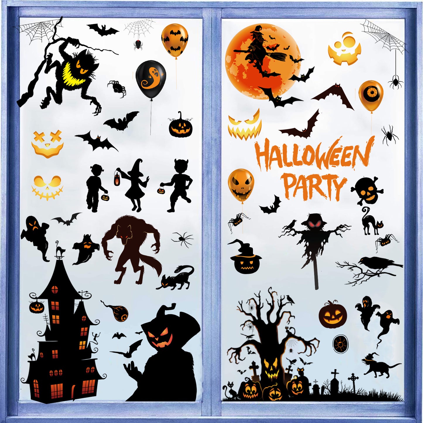 Home Fashion Printing Halloween Static Window Sticker