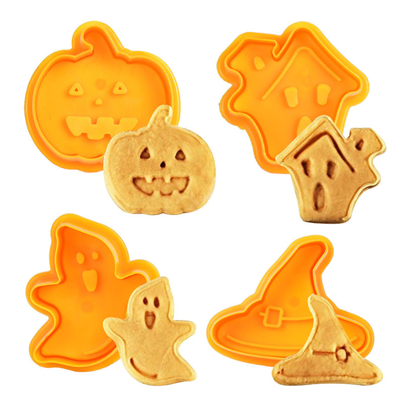 Baking Set Tool Halloween Diy Cake Decoration Plastic Cookie Cutter Mold