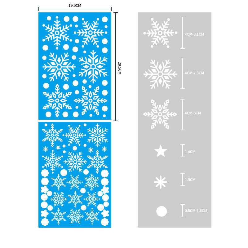 Christmas snowflake electrostatic stickers