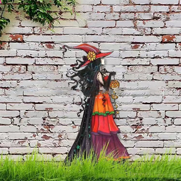 Metal Wrought Iron Halloween Witch Crafts