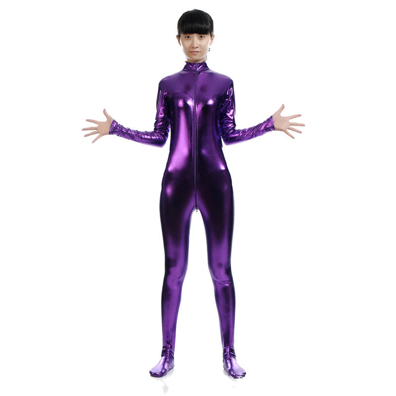 Front Zipper Headless Turtleneck Stage Costumes