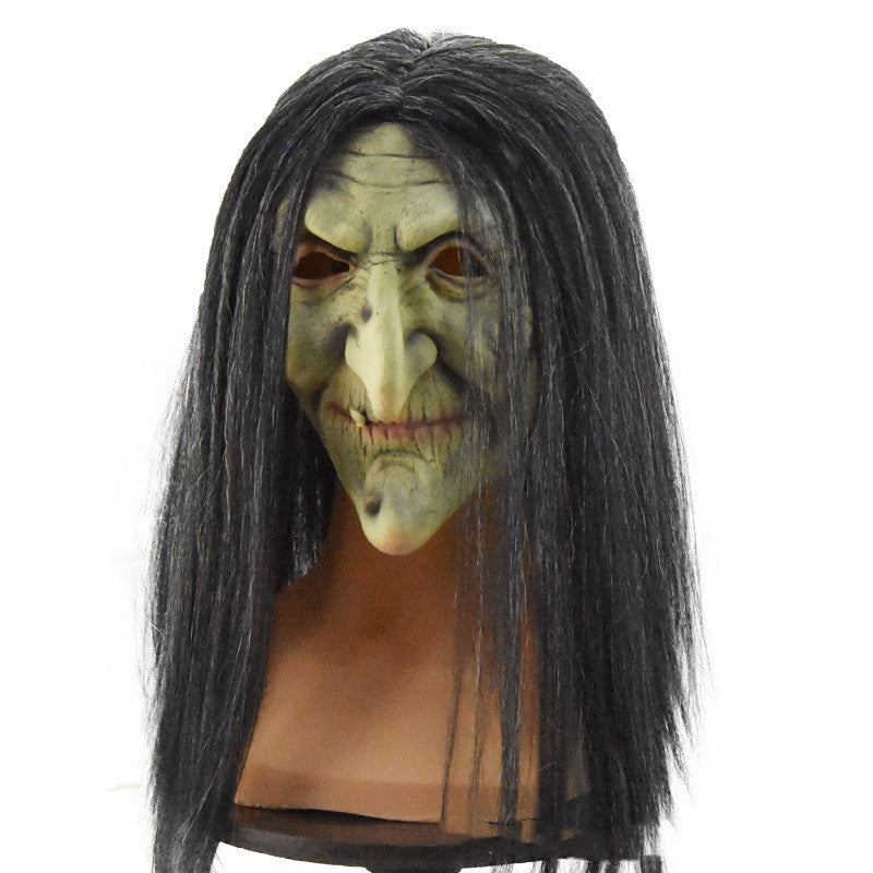 Halloween Party Dress Up Scary Witch Latex Head Cover