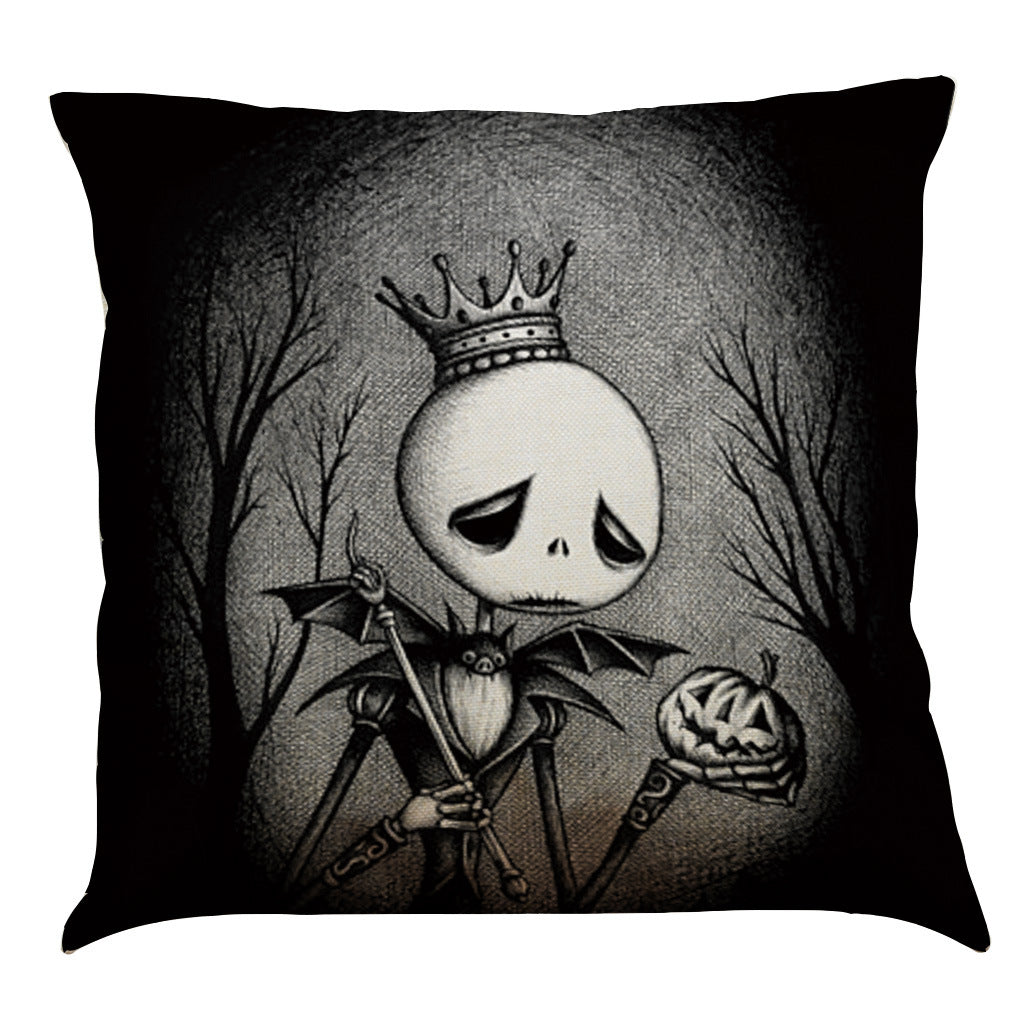 Halloween Cotton Linen Sofa Car Cushion Pillowcase
