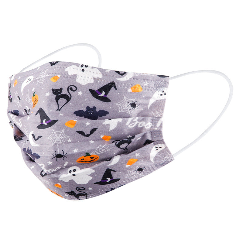 Halloween Print With 3-layer Meltblown Disposable Mask