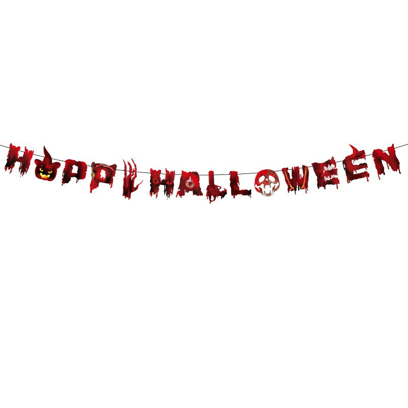 Halloween Jack-o-lantern Spider Web Pull Flag