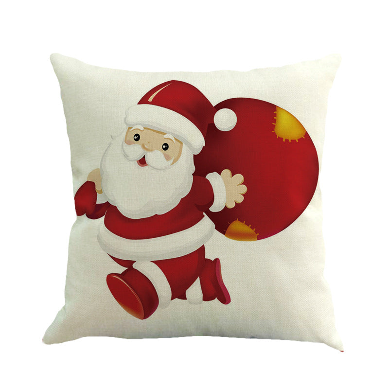 Christmas linen pillowcase