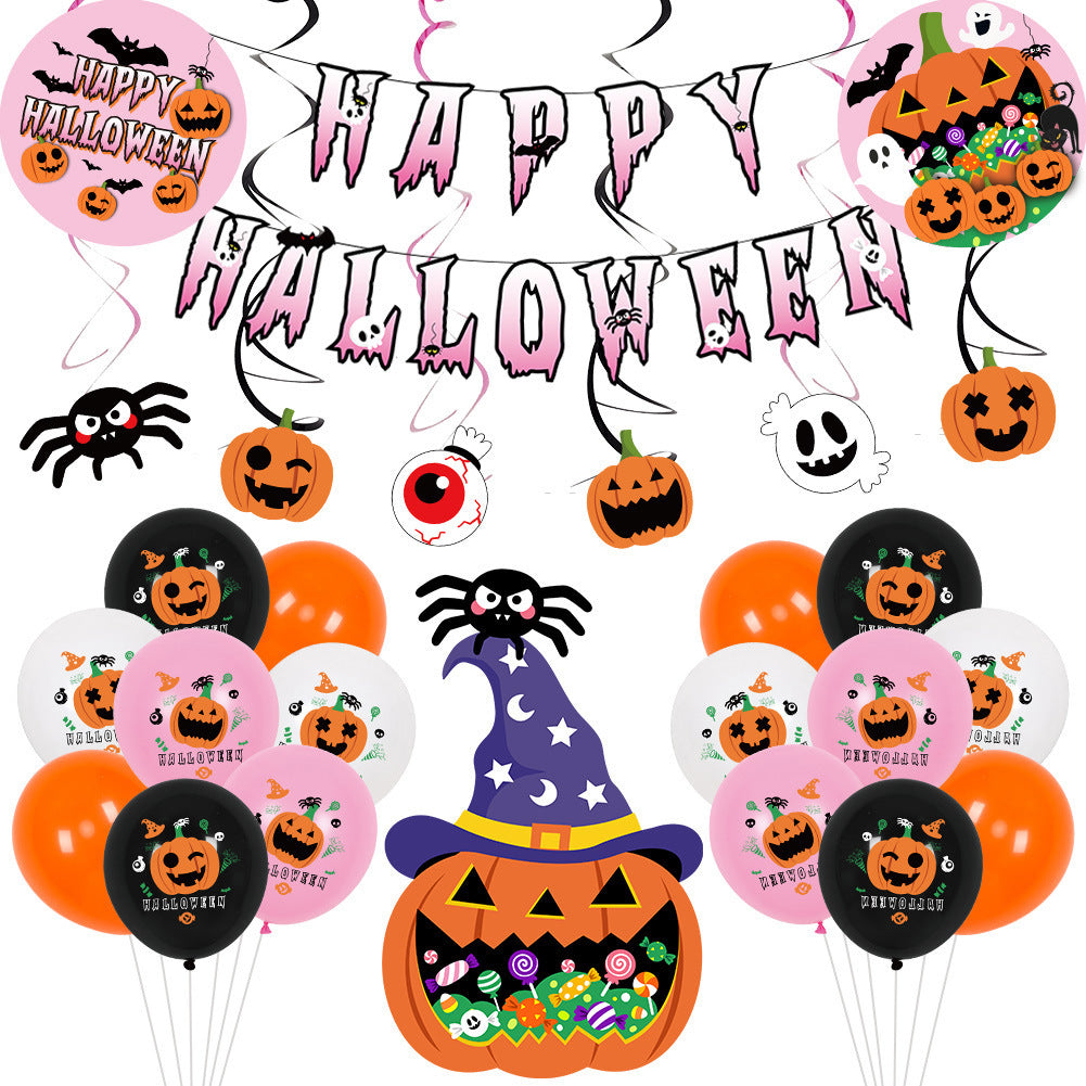 Halloween Aluminum Film Balloon Pumpkin Head Bat Spider
