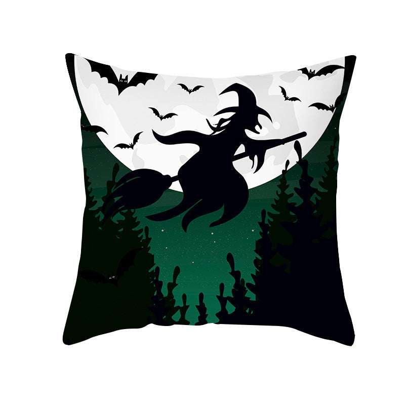 Home Cartoon Halloween Velvet Pumpkin Head Pillowcase