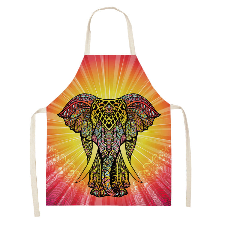 Halloween Skull Printed Cotton And Linen Apron