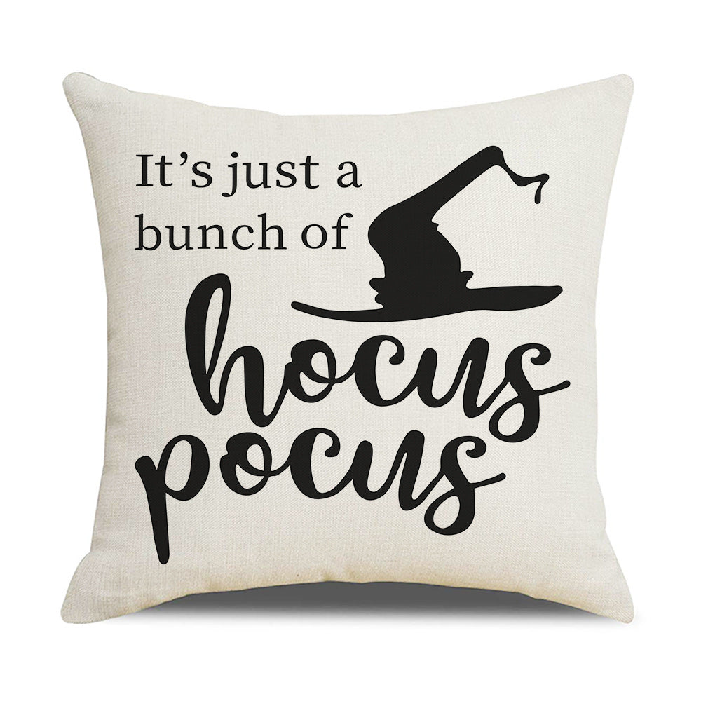 Halloween New Pumpkin English Alphabet Cartoon Car Sofa Cushion Waist Pillowcase