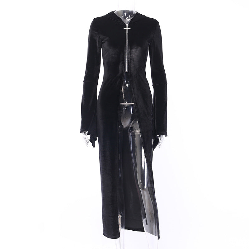 Dark Punk Halloween Velvet Cloak