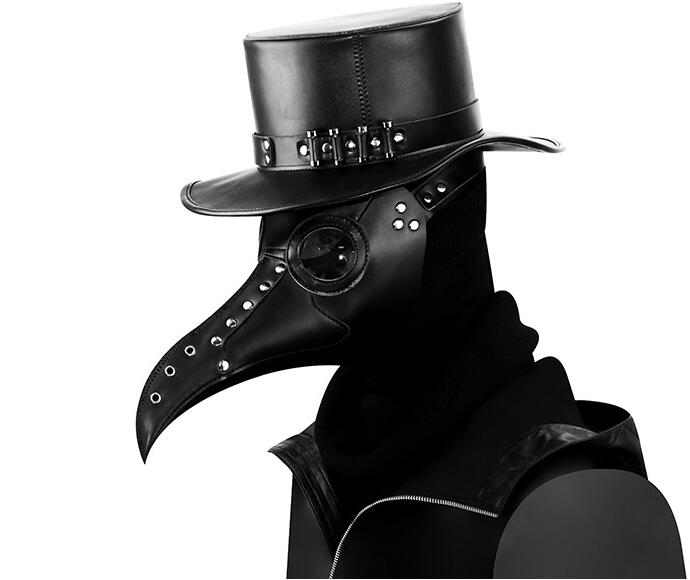 Gear Duke Halloween Gothic Black PU Beak Mask