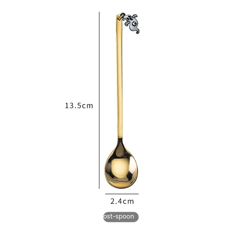 Halloween Style Pendant Stainless Steel Coffee Creative Pumpkin Spoon