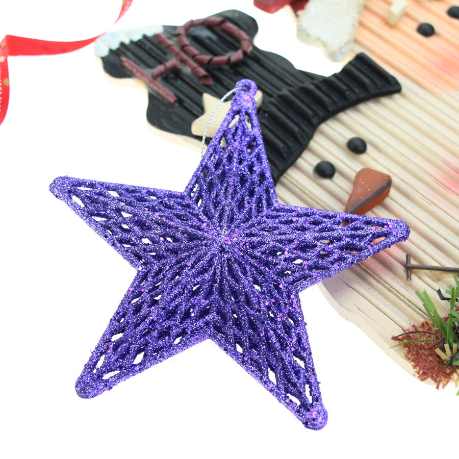 Christmas Three-dimensional Plastic Mesh Star Decoration