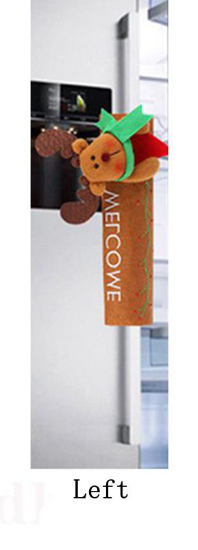 Christmas Ornaments Elderly Snowman Deer Christmas Refrigerator Handle Set