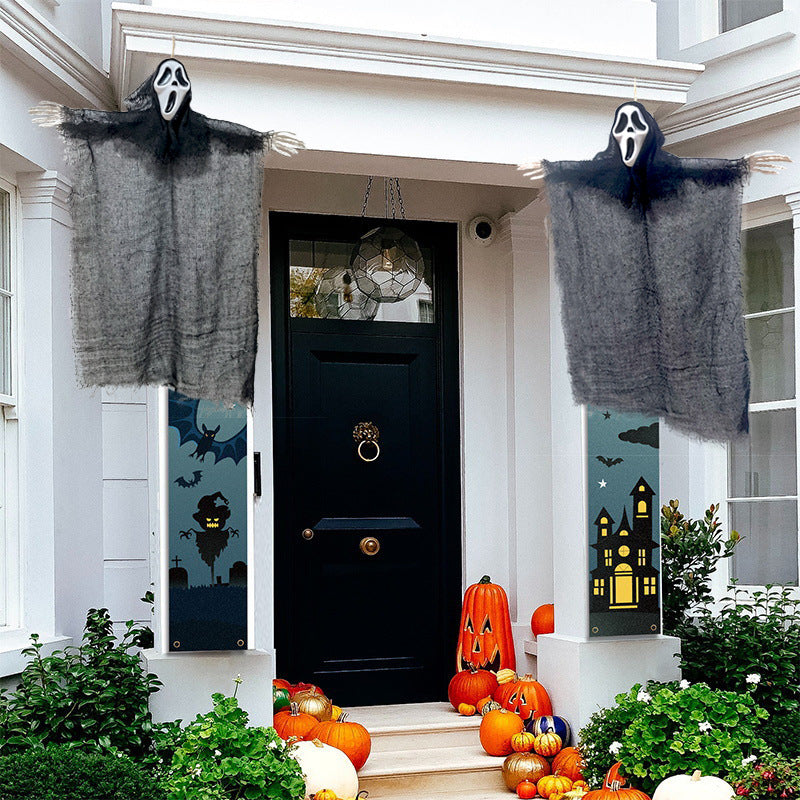 Halloween Venue Layout Props Ghost Face Door Hanging