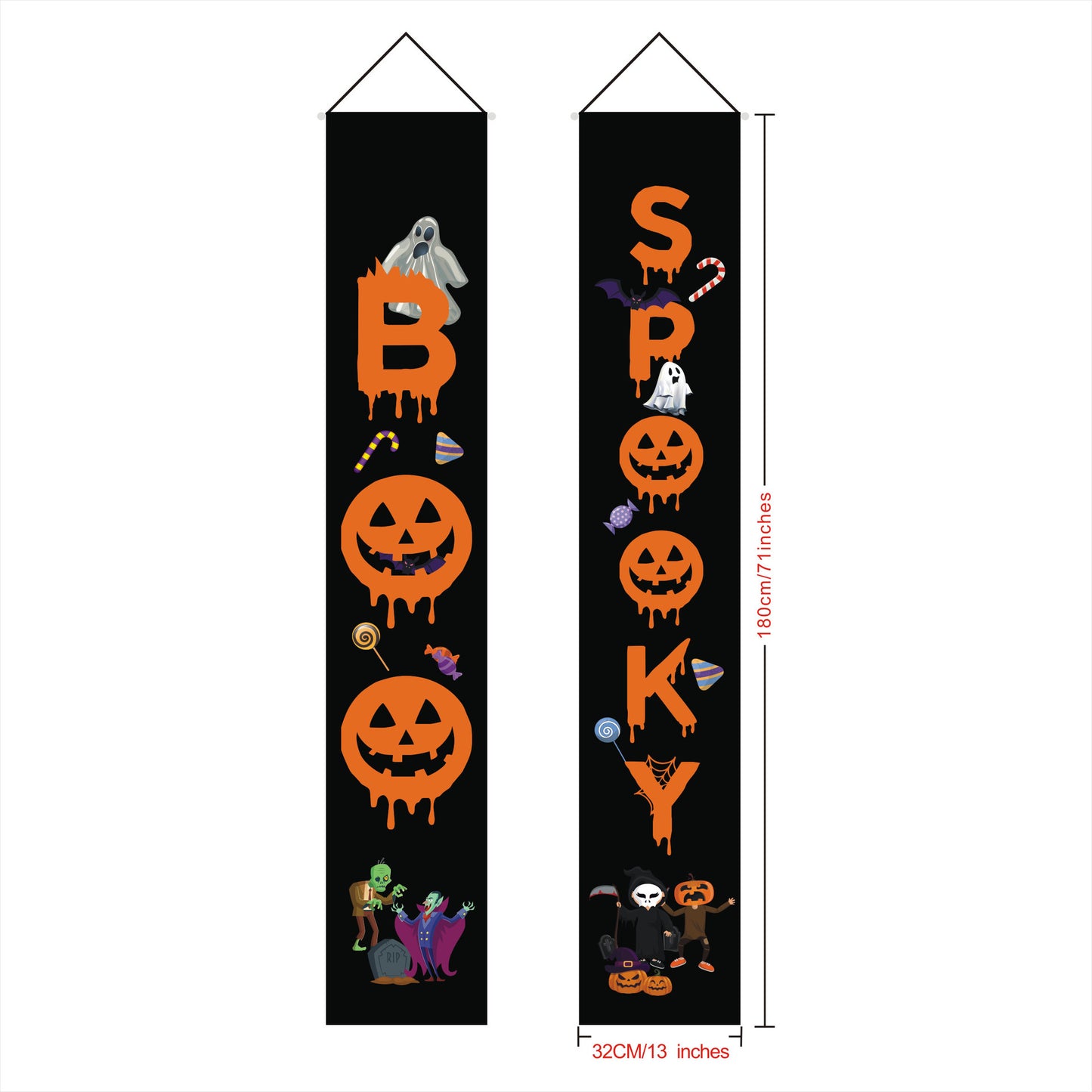 Halloween Door Curtain Couplet Banner