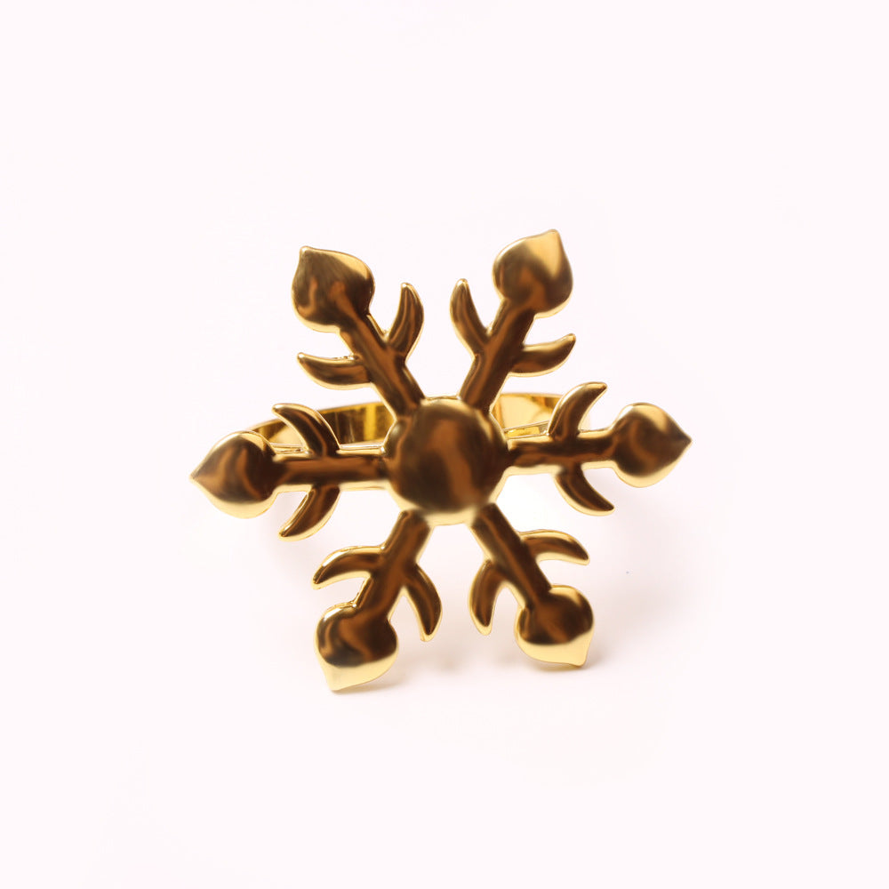 Christmas Elk Wreath Christmas Tree Bells Snowflake Napkin Ring