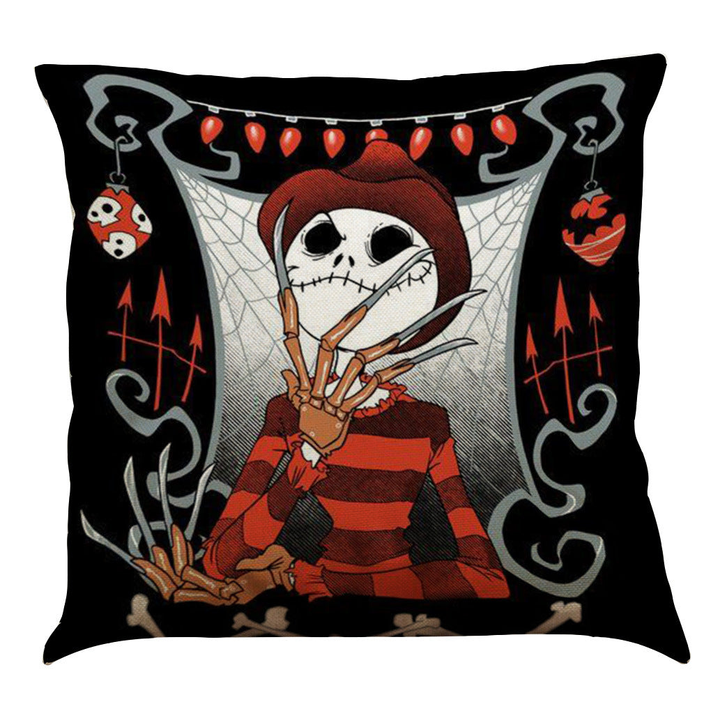 Halloween Cotton Linen Sofa Car Cushion Pillowcase