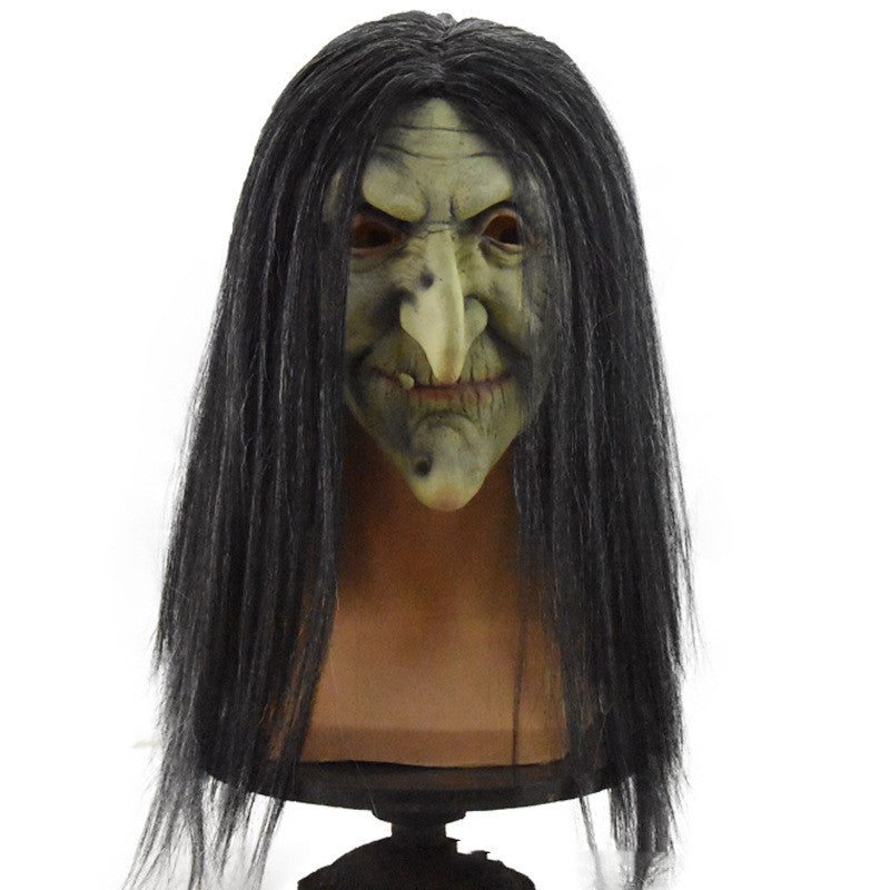 Halloween Party Dress Up Scary Witch Latex Head Cover